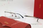 Copy Cartier Santos de Eyeglasses ct0349o Rimless frame for Sale